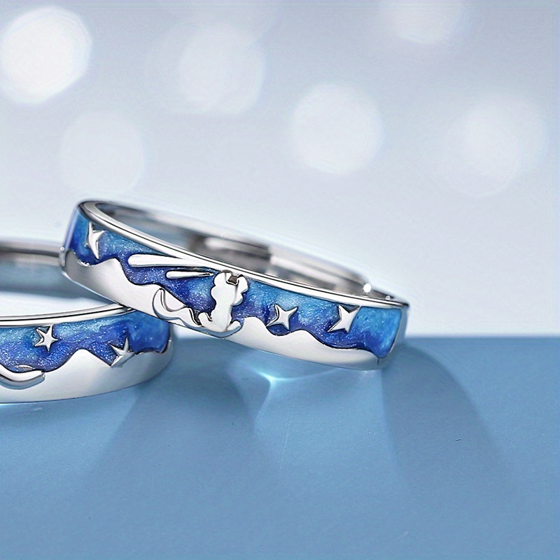 Little Prince And Fox Ring Adjustable Cartoon Couple Ring